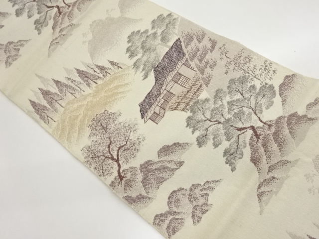JAPANESE NAGOYA OBI / TSUMUGI / WOVEN TREES